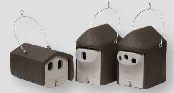 Naturschutzprodukt Set II Garten räubersicher " 3 Nisthöhlen für Gartenvögel" Artenschutz Produkt