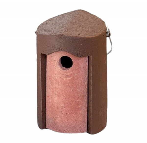 Naturschutzprodukt Nisthöhle Typ 1B Flugloch 32 mm in braun Nisthilfe aus Holzbeton