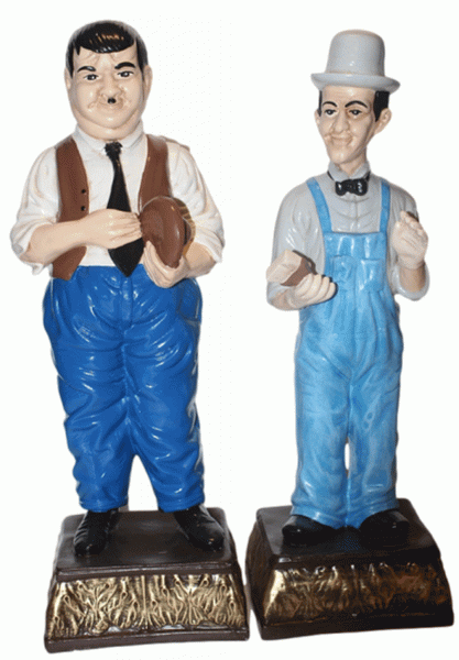 Dekorationsfiguren Komiker Dick und Doof H 47-9 cm stehend Deko Figuren aus Kunstharz