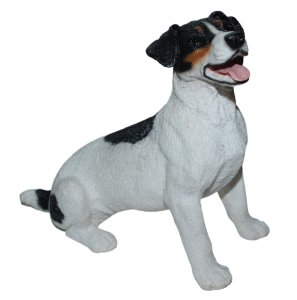 Dekofigur Jack Russel Terrier H 12 cm Deko Hundefigur Hund Figur Kollektion Castagna aus Alabaster