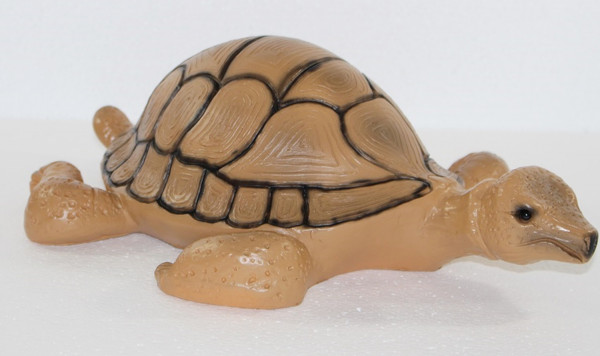Deko Garten Figur Dekofigur Gartenfigur Tierfigur Schildkröte liegend aus Kunststoff Höhe 11 cm
