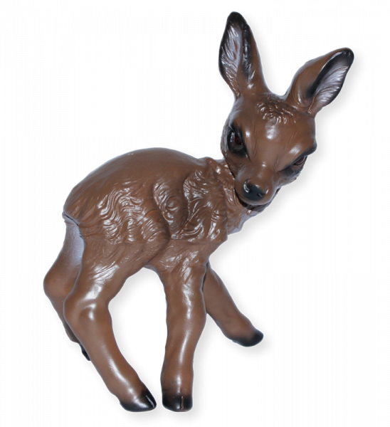 Deko Garten Figur Dekofigur Rehkitz H 30 cm Bambi stehend Gartenfigur Tierfigur aus Kunststoff