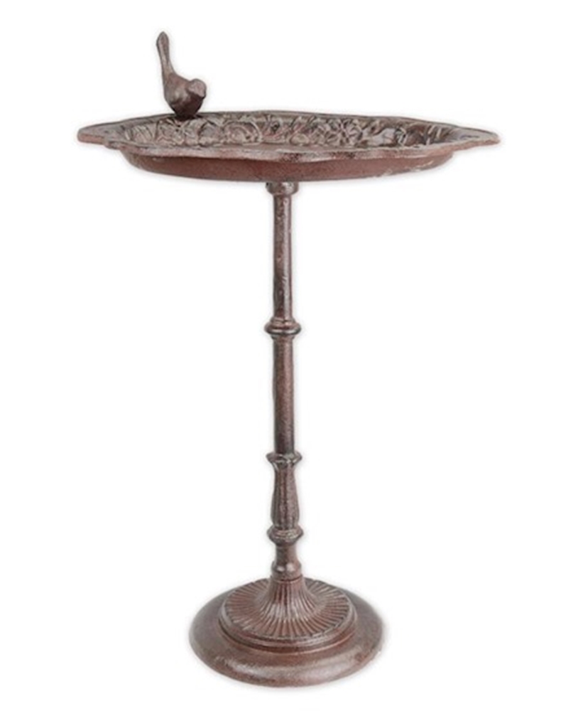 Jugendstil Vogeltränke in braun mit Ständer aus Eisen Romantische