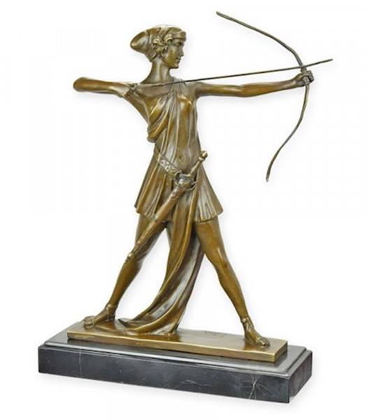 Bronzefigur Diana Victorious H 38 cm Mythologie Bronzeskulptur Bronze Figur aus Bronze