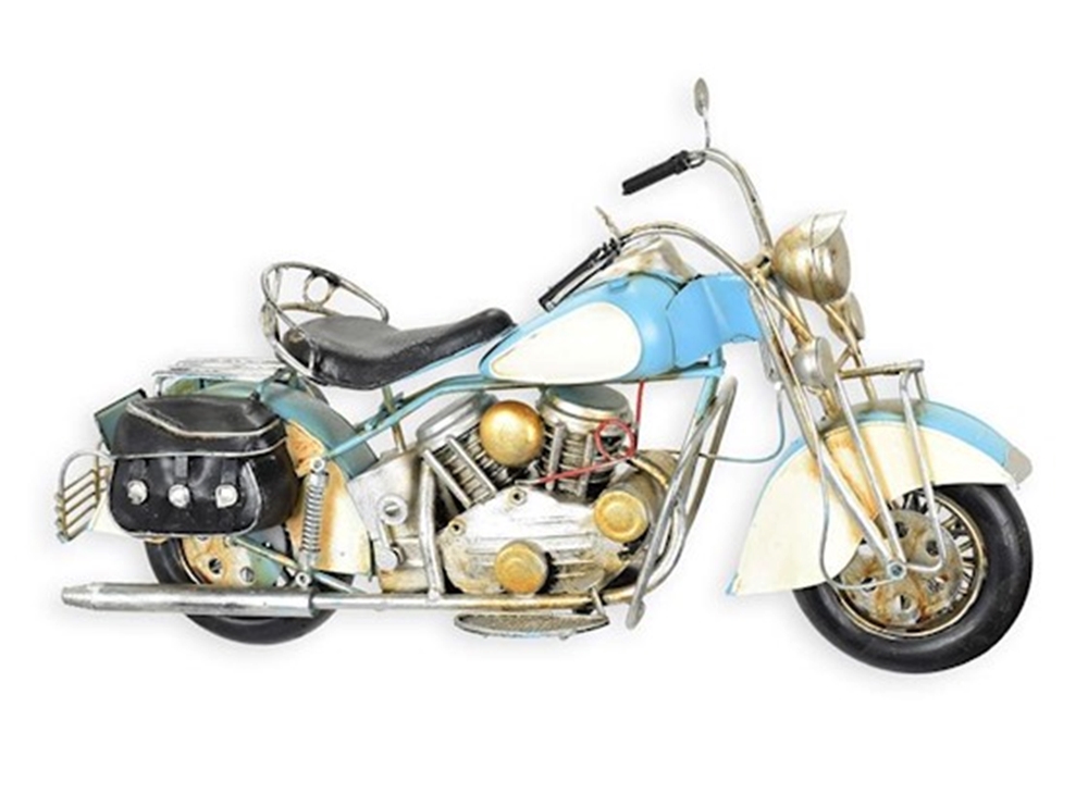 Blechmodell Militär Motorrad Retro - Deko Modell 34cm Länge Metall