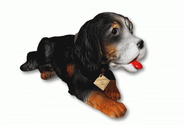 Wackel Figur Hund Berner Sennenhund Wackelfigur H 14 cm groß Dekofigur mit Wackelkopf
