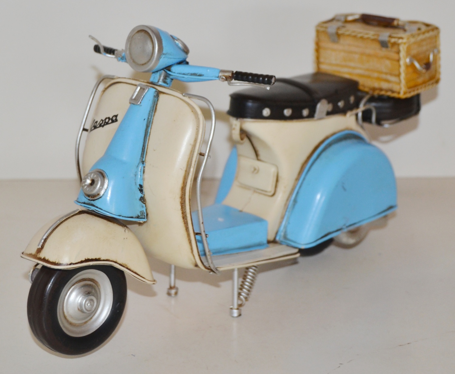 Blechmotorrad Nostalgie Simson Roller "Schwalbe" Oldtimer Modellauto L 29 cm 