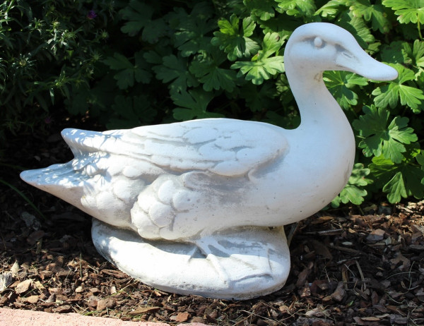 Beton Figur Ente Vogelfigur H 22 cm Entel Dekofigur und Gartenfigur