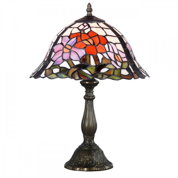 Tiffany Stil Lampe Tischlampe H 46 cm Leuchte Antik Tischleuchte Buntglas Table Lamp