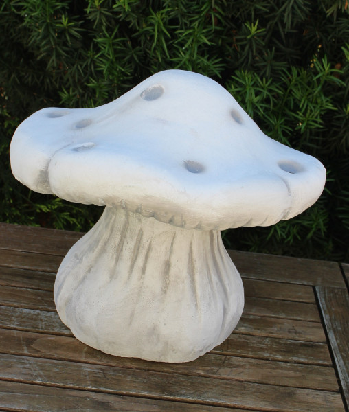 Betonfigur Dekoelement Pilz groß Deko Waldpilz Gartenfigur