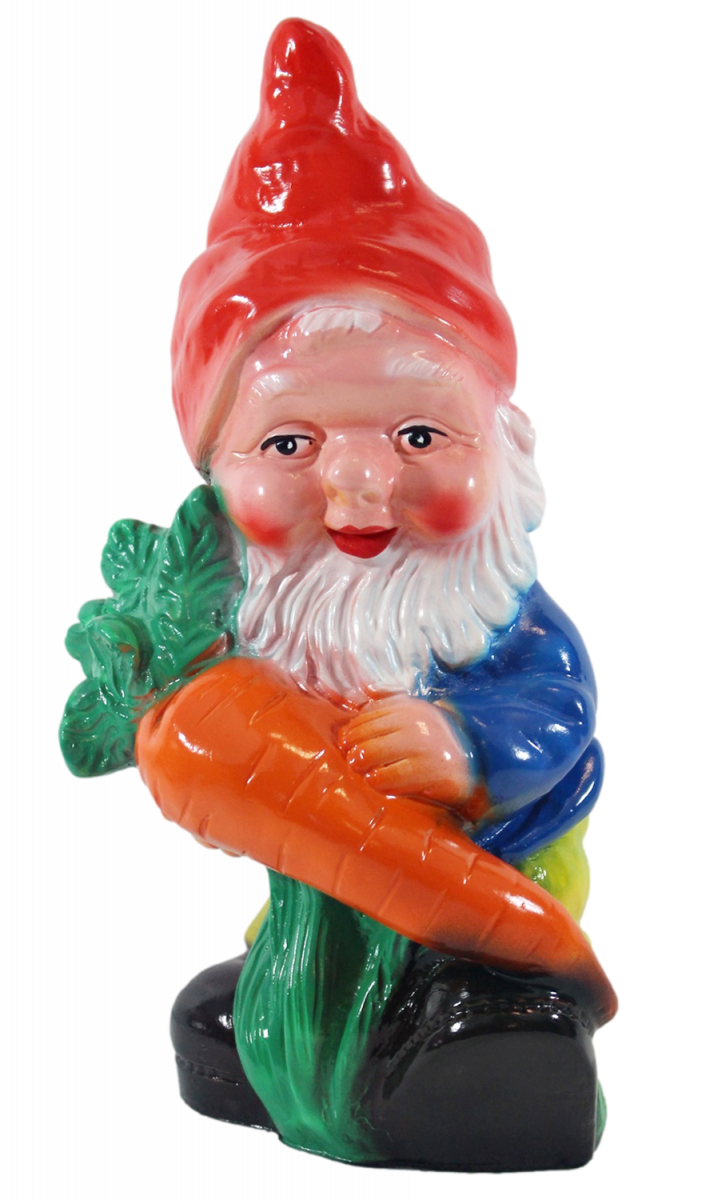 Trendkontor Gartenzwerg 30cm Keramik - Handbemalter Wichtel Für Garten Deko