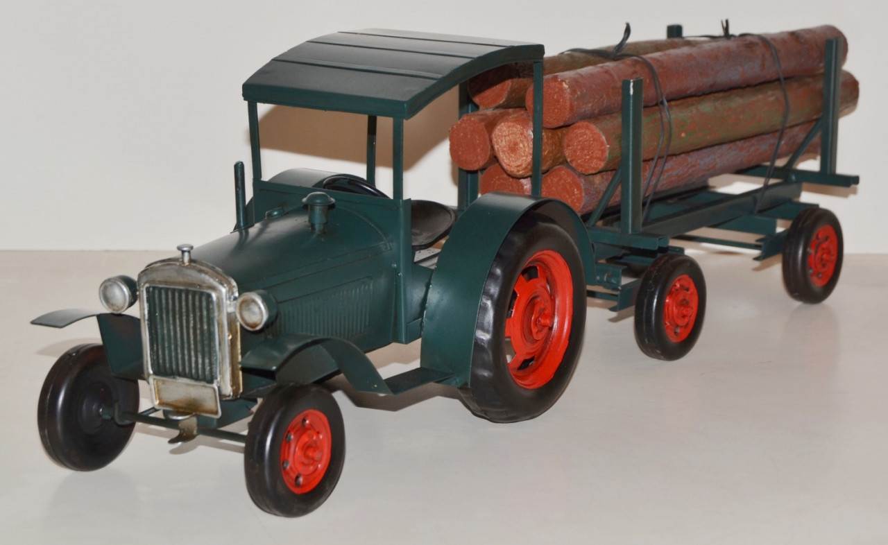 Blechtraktor Nostalgie Modellauto Oldtimer Marke Hanomag Traktor Modell R40 aus Blech L 63 cm