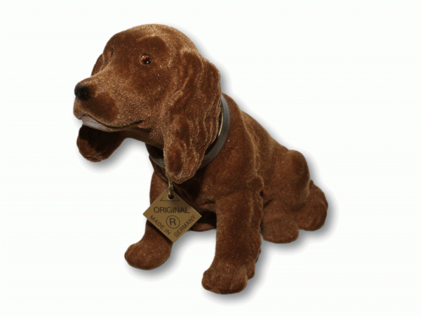 Wackel Figur Hund Cocker Spaniel Wackelfigur H 12,5 cm klein Dekofigur mit Wackelkopf