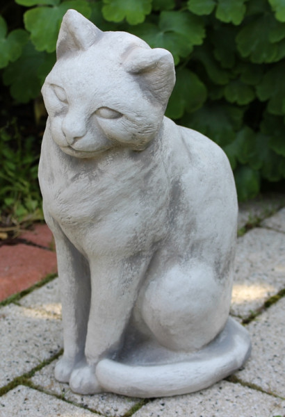 Beton Figur Katze H 30 cm Betondeko Gartendeko Dekofigur und Gartenfigur