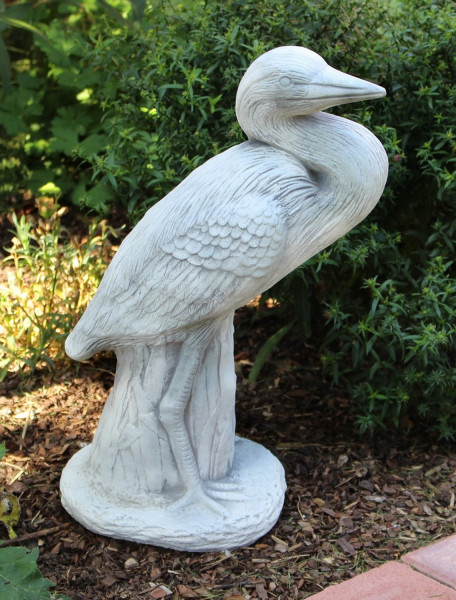 Beton Figur Fischreiher H 47 cm Reiher Vogel Figur Dekofigur und Gartenfigur