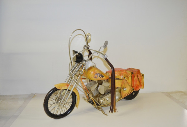 Blechmotorrad Nostalgie Modellauto Oldtimer Marke Indian Chief Motorrad aus Blech L 80 cm