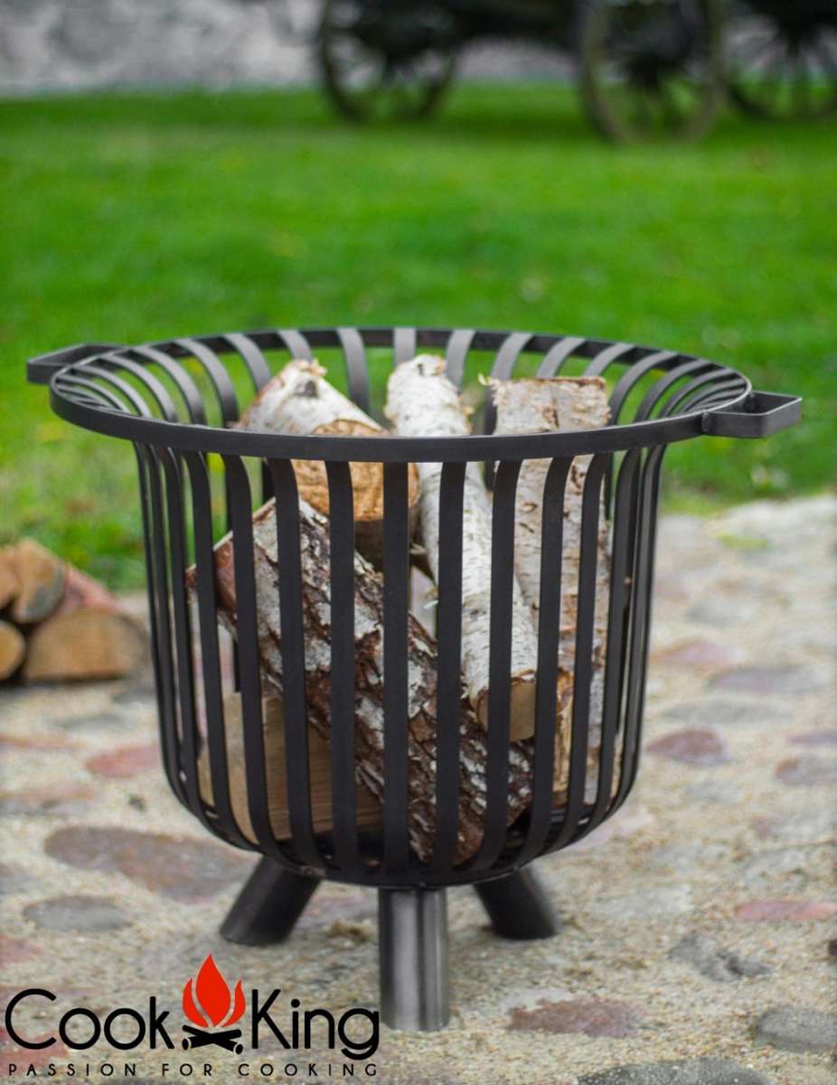 CookKing Feuerkorb "Verona" Ø 60cm Feuerstelle für den Garten aus Stahl