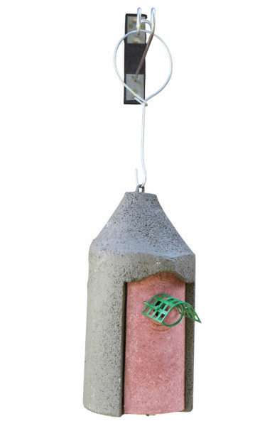 Nisthöhle Typ 2M mit Räuberschutz und FT Aufhängung grün Flugloch 26 mm Nisthilfe für Kleinmeisen