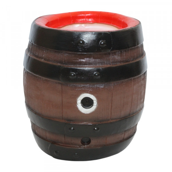 Pflanzkübel Bierfass großes Pflanzgefäß aus Kunststoff, rustikale Deko zum Bepflanzen, Höhe 34 cm
