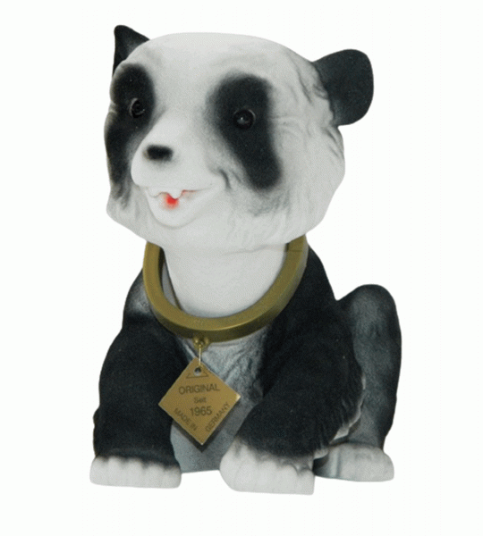 Wackel Figur Pandabär groß Wackelfigur H 19 cm sitzend Dekofigur mit Wackelkopf