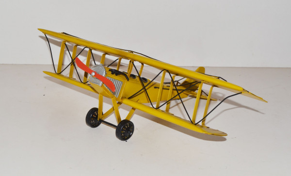Blechflugzeug Nostalgie Modellflugzeug Oldtimer Marke Havilland Flugzeug Doppeldecker L 40 cm