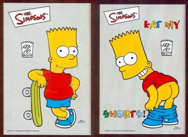 Set: 2 Spiegelbilder Die Simpsons - Bart Simpsons 20x30 cm Deko Bild Wandbilder