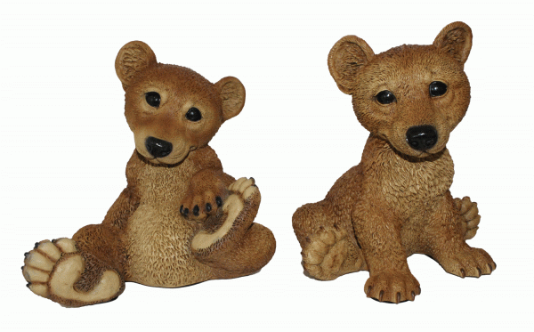 Dekofigur Sammler Tierfigur Bärfigur junge Bären 2-er Satz Kollektion Castagna aus Resin H 21-22 cm