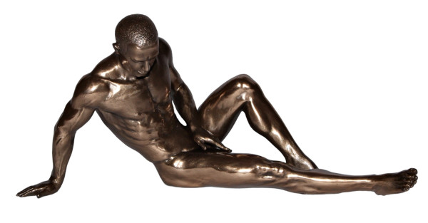 Deko Figur Body Talk Kollektion Nackter Mann liegend L 25 cm Bodybuilder Skulptur