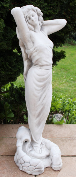 Beton Deko Figur Statue antike Frau als Wasserspeier H 68 cm Dekofigur Gartenskulptur
