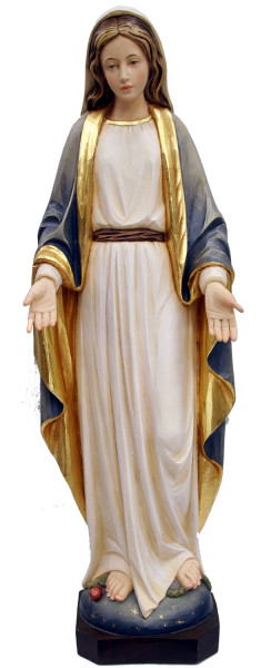 Heiligenfigur Gnadenspenderin Madonna H 15 cm Heilige Maria Schutzpatronin Statue aus Ahornholz