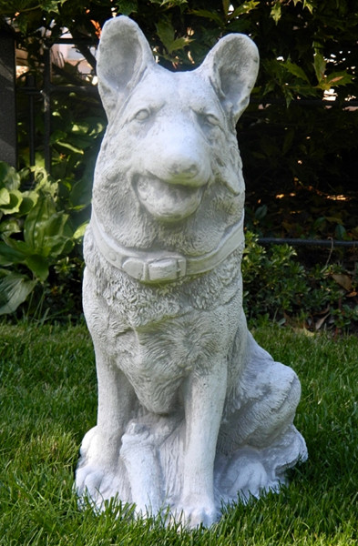Beton Figur Schäferhund H 41 cm Dekofigur und Gartenfigur