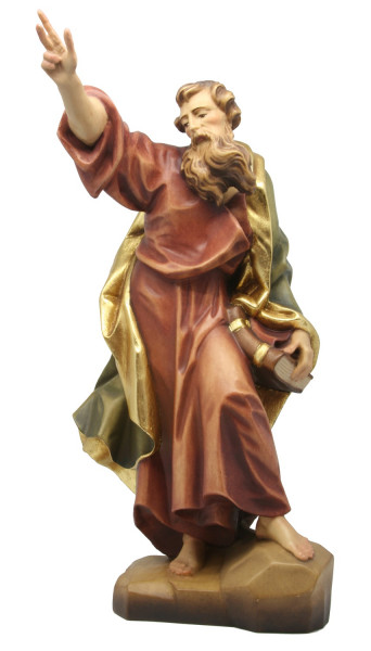 Heiligenfigur Heiliger Paulus H 15 cm Paulus von Tarsus Missionar Holzfigur Statue aus Ahornholz