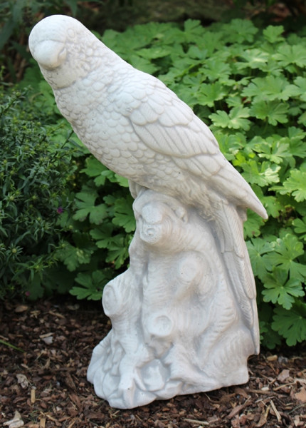 Beton Figur Papagei H 47 cm Vogelfigur Tierfigur Dekofigur und Gartenfigur aus Beton