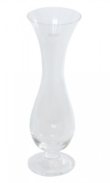 Glasvase Vase auf Fuß H 16 cm Blumenvase klein aus Glas transparent