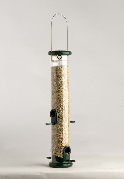 Naturschutzprodukt Futtersäule " Ring-Pull Pro midi "grün Metall Vogelprodukt H 37,5 cm Inhalt 1,0 l