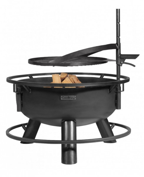 Multifunktionale Feuerschale "Bandito" Ø 60 cm Feuerstelle für den Garten aus Stahl Grill/ BBQ
