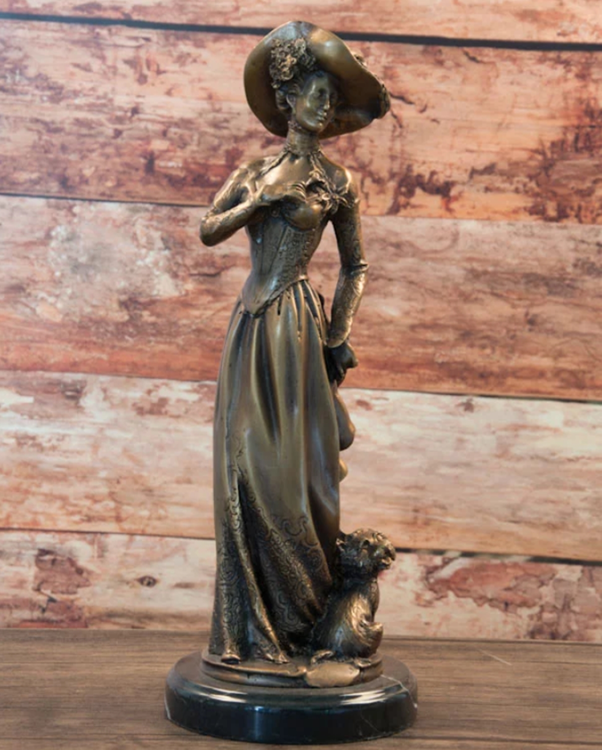 35cm Bronze Frau Figur Skulptur Sport lerin Turnerin Art Deco Stil Jugendstil 