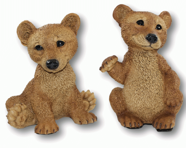 Dekofigur Sammler Tierfigur Bärfigur junge Bären 2-er Satz Kollektion Castagna aus Resin H 22-24 cm