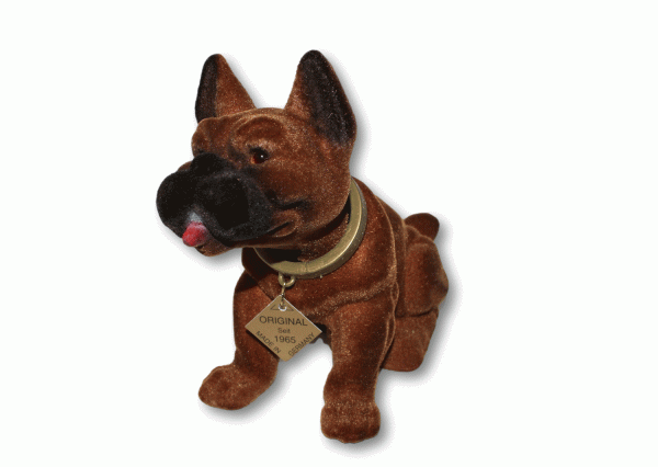 Wackel Figur Hund Boxer Wackelfigur H 14 cm klein Dekofigur mit Wackelkopf