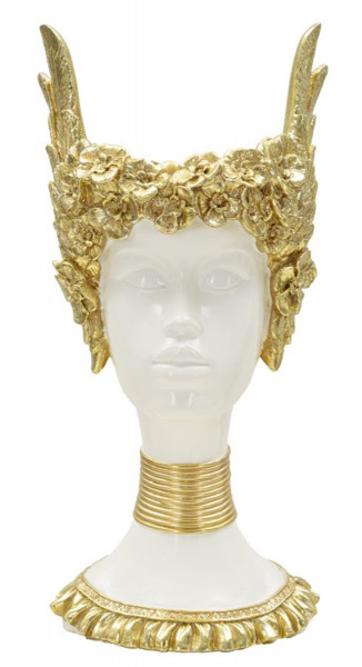 Dekofigur klassische Büste Göttin der Weisheit Athene Skulptur als Vase Behälter nutzbar H 32 cm