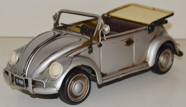 Blechauto Nostalgie Modellauto Oldtimer VW Käfer Cabrio 1950er Jahre aus Blech L 28 cm