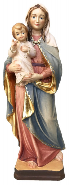 Heiligenfigur Madonna der Hoffnung H 15 cm Heilige Maria mit Jesuskind Statue aus Ahornholz
