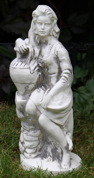 Deko Figur Statue Frau Fruttina H 45 cm mit Amphore klassische Skulptur Dekofigur aus Kunststoff