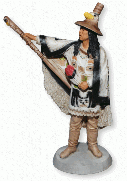 B-Ware: Indianerfigur Indianer Seattle Häuptling Duwamish H 23 cm Castagna Limited Edition