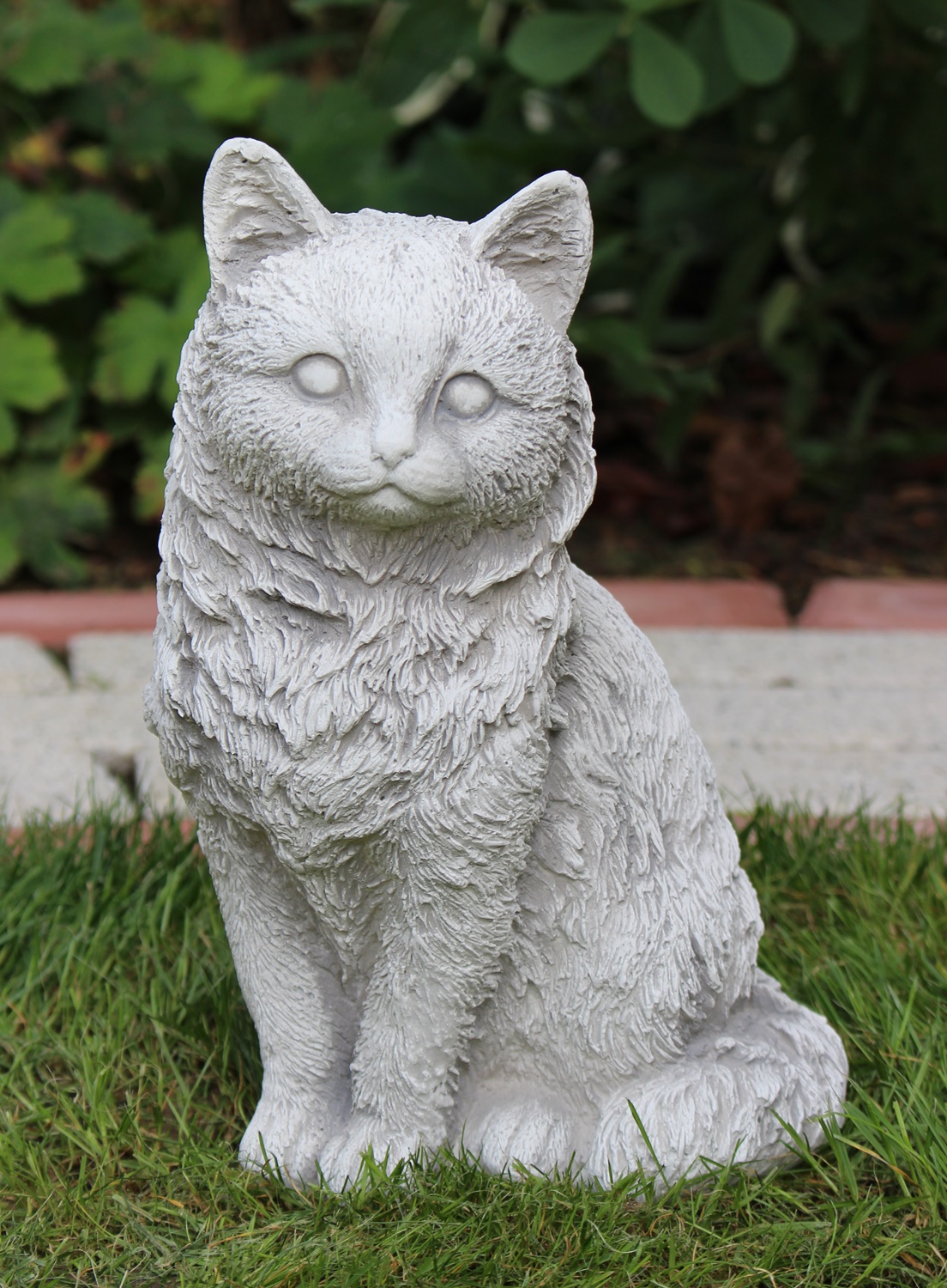 Dekofigur Katze sitzend Skulptur Tierfigur Katzenfigur Nostalgie 