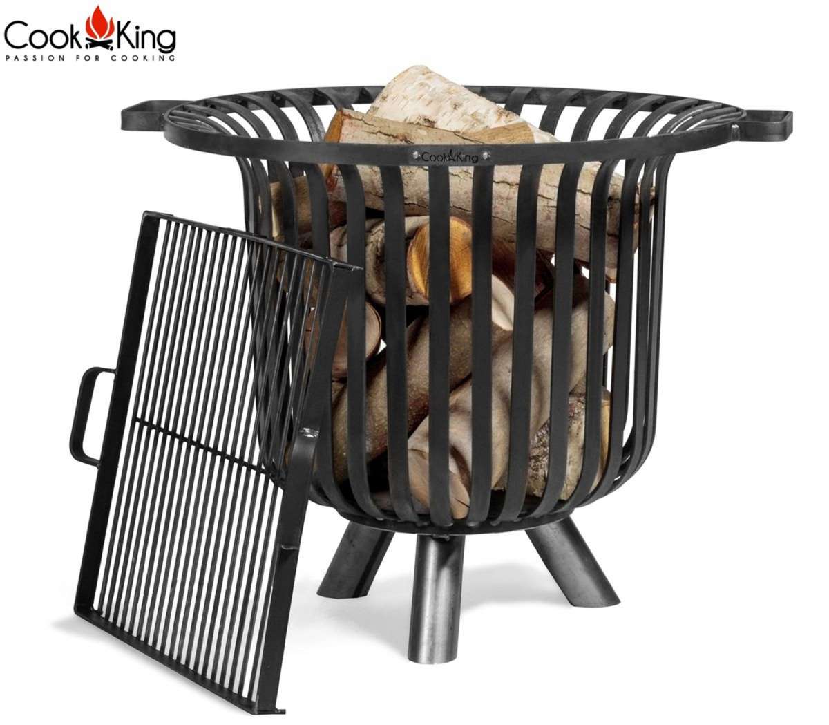 CookKing Feuerkorb "Verona" Ø 60cm Feuerstelle für den Garten aus Stahl