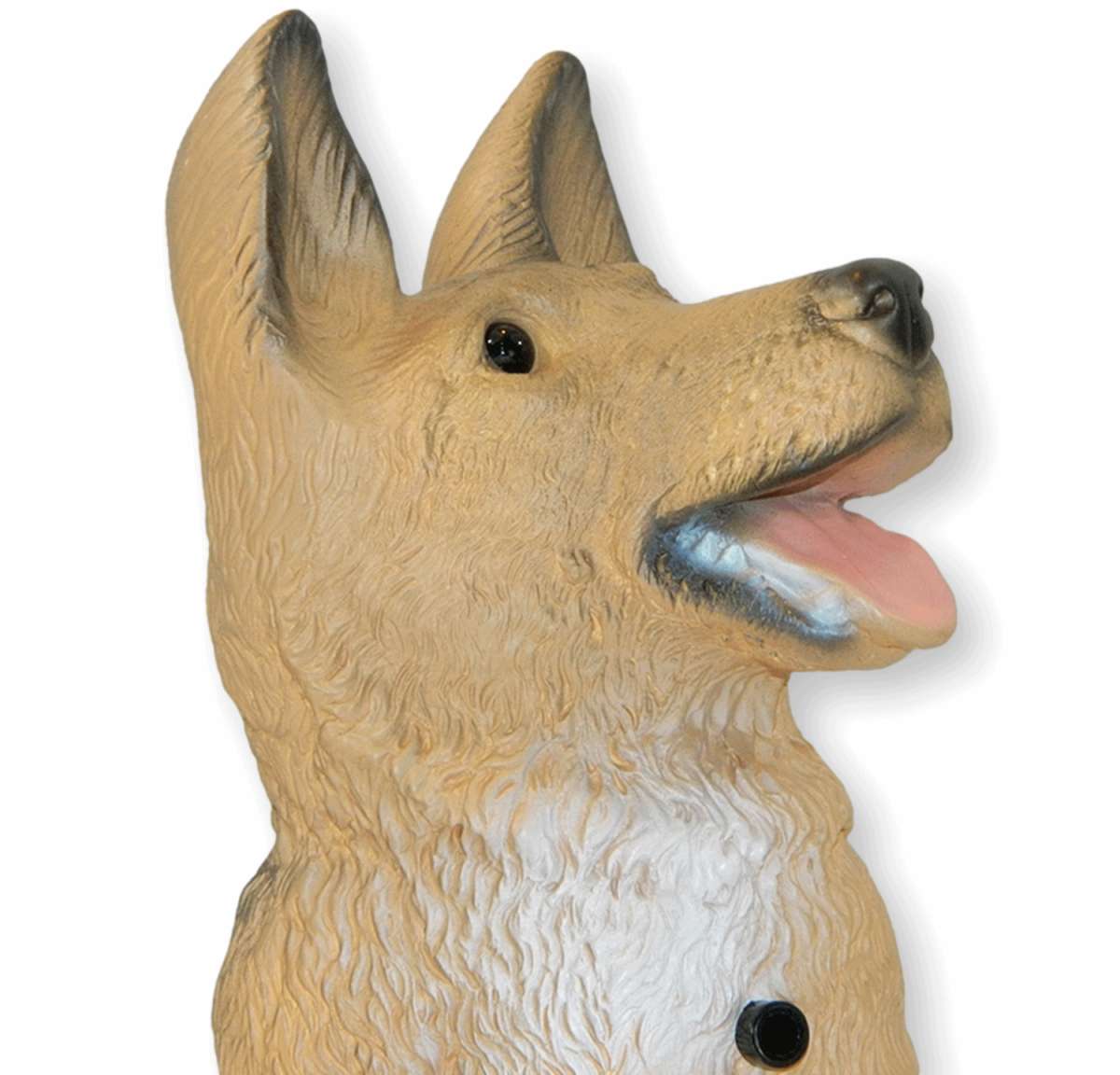 Deko Figur Hund Schäferhund klein H 23 cm Dekofigur mit Bewegungsmelder
