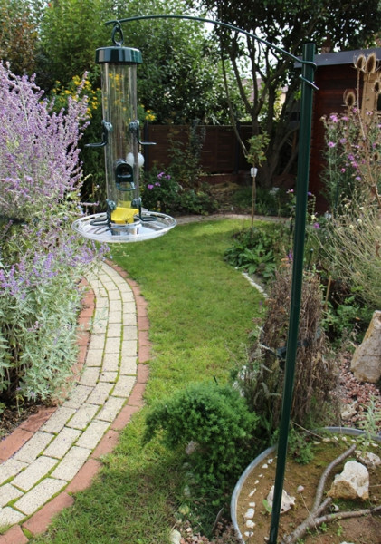 Futtersäule Big Easy mit Stab Spiralhaken Futterteller Fülltrichter Futtersäulensystem freistehend