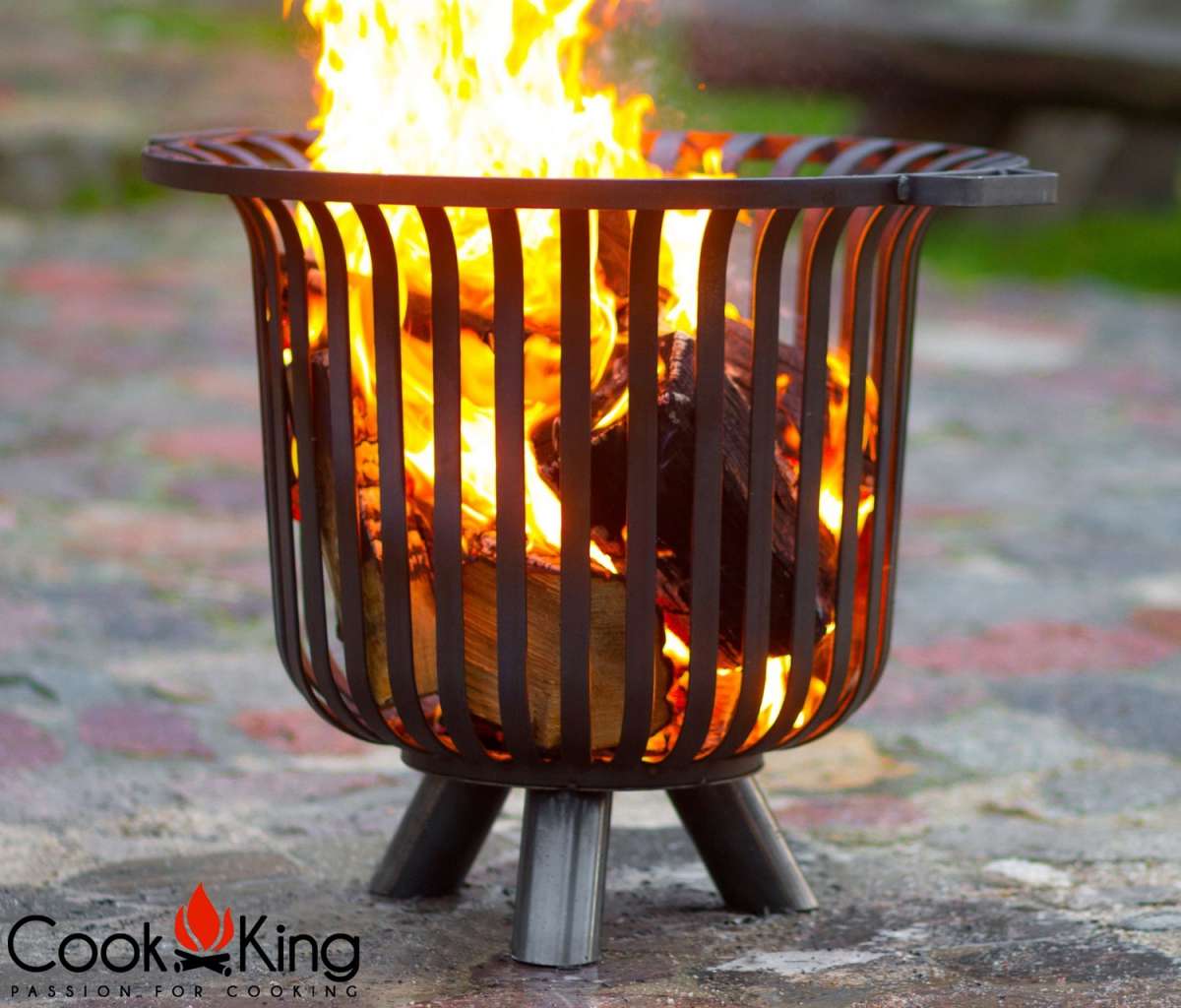 CookKing Feuerkorb "Verona" Ø 60cm Feuerstelle für den Garten aus Stahl