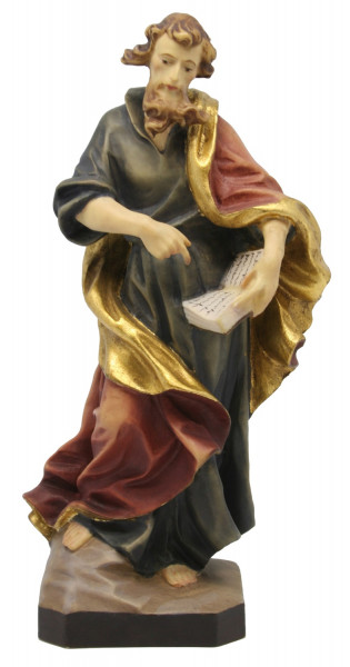 Heiligenfigur Heiliger Matthäus H 20 cm Apostel Krippenfigur Holzfigur Schutzpatron aus Ahornholz